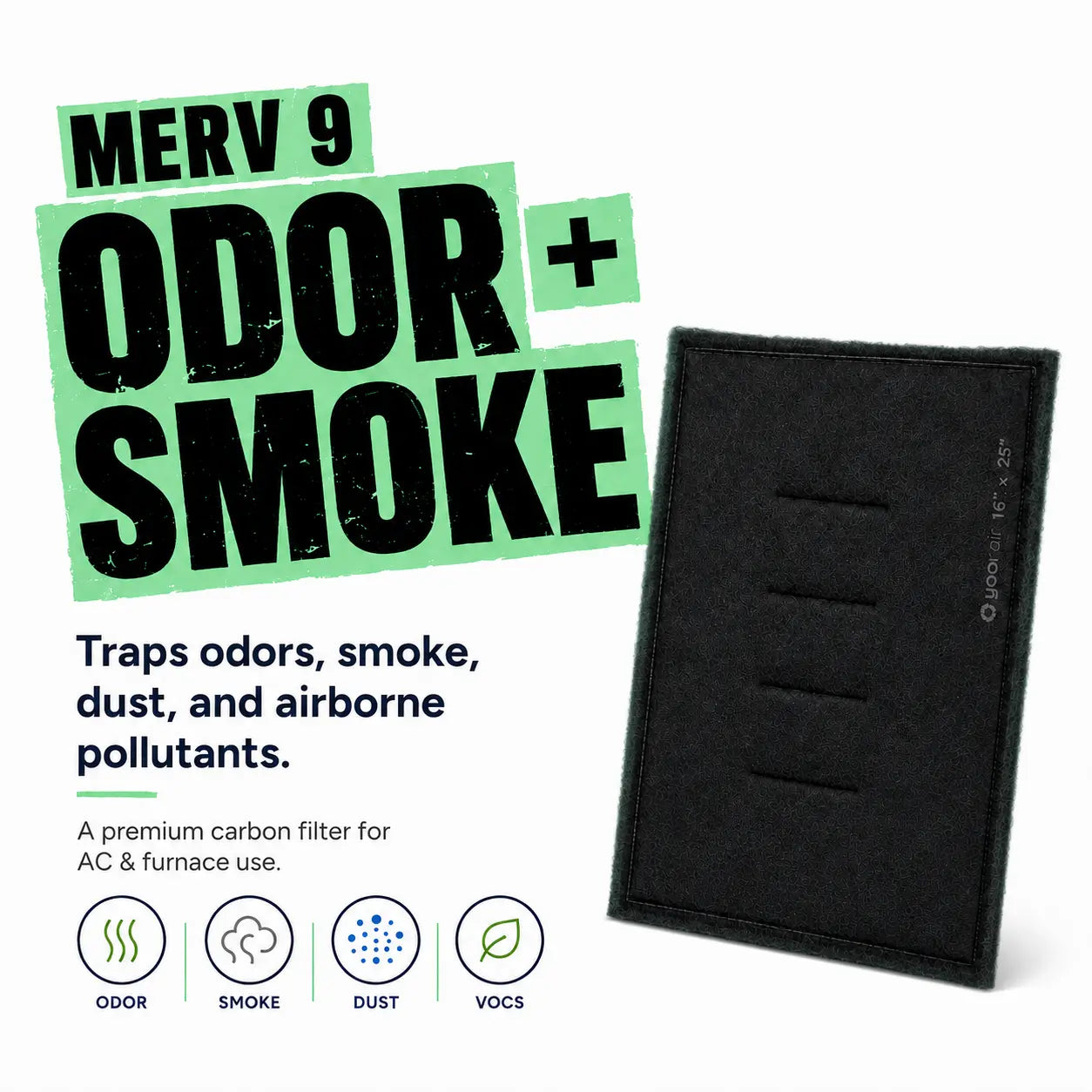 12x24x1 Pure Carbon | MERV 9 Air Filter